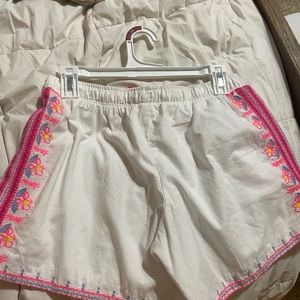 Lily Pulitzer shorts. NWT. Cute hot pink embroidery on sides.